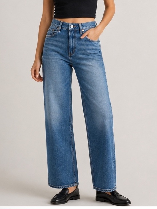 Quince Denim - Quince Bella Stretch Relaxed Straight Jeans size 28